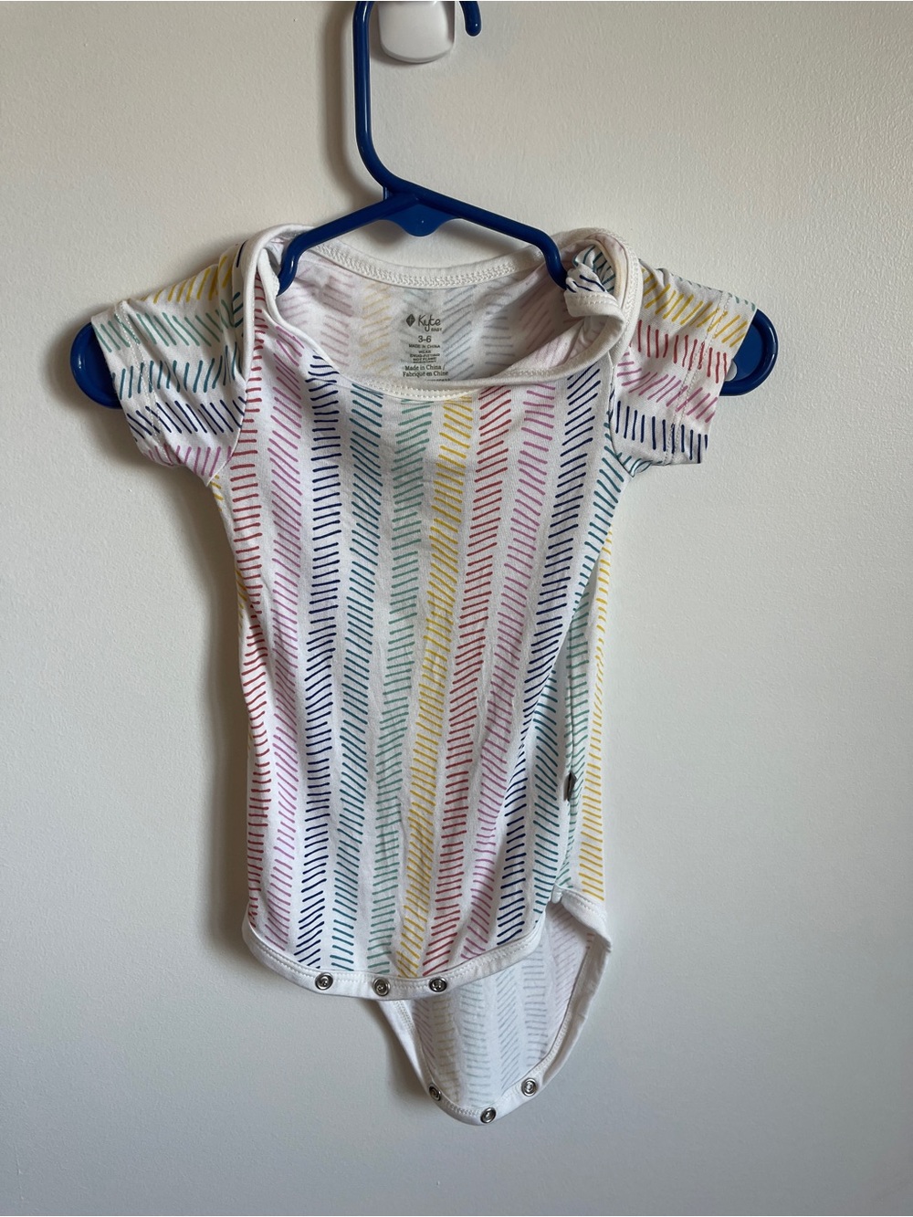 Kyte BABY Rainbow Herringbone Bodysuit 3-6M